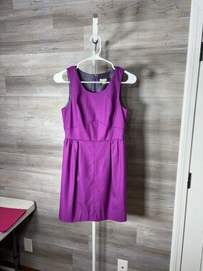 J. Crew Sleeveless Purple Sheath Midi Dress 2057